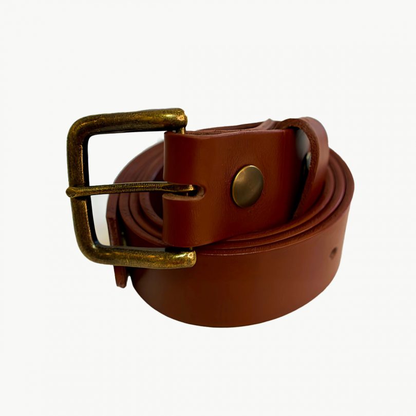 Leather belt - Essential Cognac - Image 5