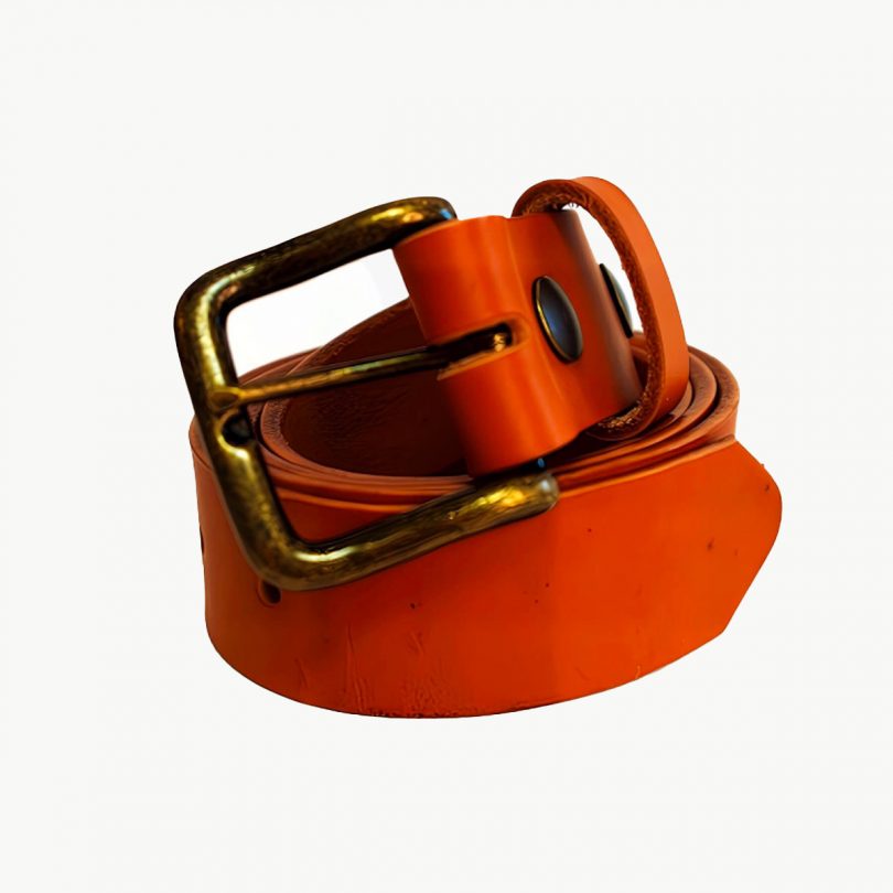 Leather belt - Essential Cognac - Image 3