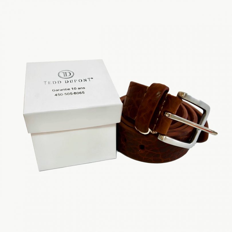 Leather belt - Essential Cognac